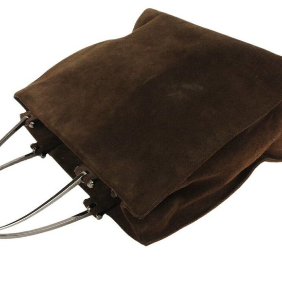 GUCCI Tote Bag Bit Motif Handle Suede Auth Used T19005 - Picture 6 of 8